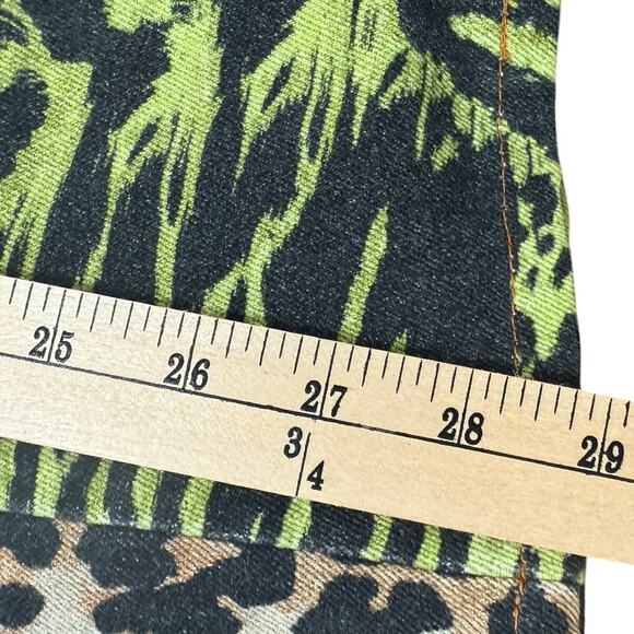 Ganni Animal-Print Wide Leg Jeans Women’s US 27 Baggy 100% Cotton - Picture 9 of 10